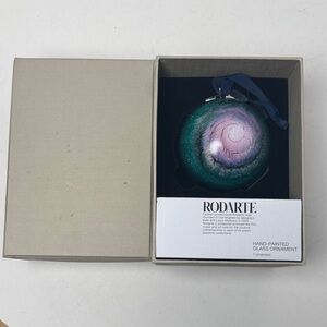 RODARTE Neiman Marcus x Target Green Purple Galaxy Swirl Hand Painted Ornament